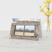 Tumacacoriの代表団の窓の誕生日 カード (黄色い花)