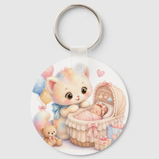 Tumble Watercolor ベビーシャワーのキーチェーン | かわいい キーホルダー