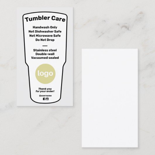 Tumblerの指気に示ロゴの名刺を追加 名刺 (正面/裏面)