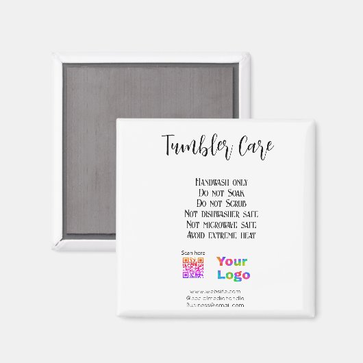 Tumblerの気に指示にビジネス名のロゴを追加 マグネット (正面/裏面)