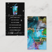 Tumblerロ気にゴグラデーションマルベルのテクスチャ黒 名刺 (正面/裏面)