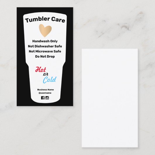 Tumbler 気に Instructions Business Card 名刺 (正面/裏面)