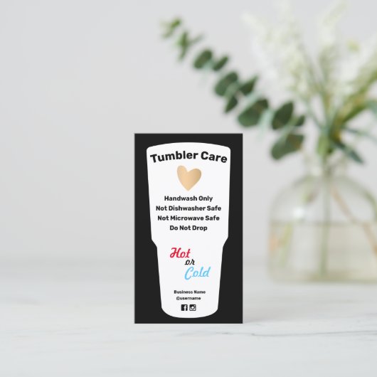 Tumbler 気に Instructions Business Card 名刺 (スタンド正面)