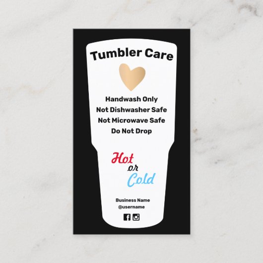 Tumbler 気に Instructions Business Card 名刺 (正面)