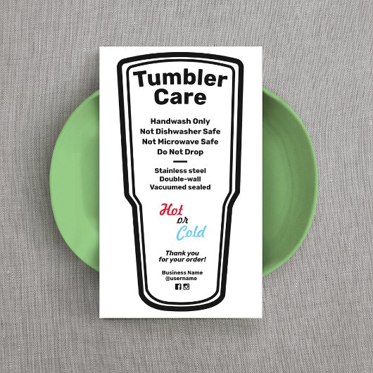 Tumbler 気に Instructions Business Card 名刺