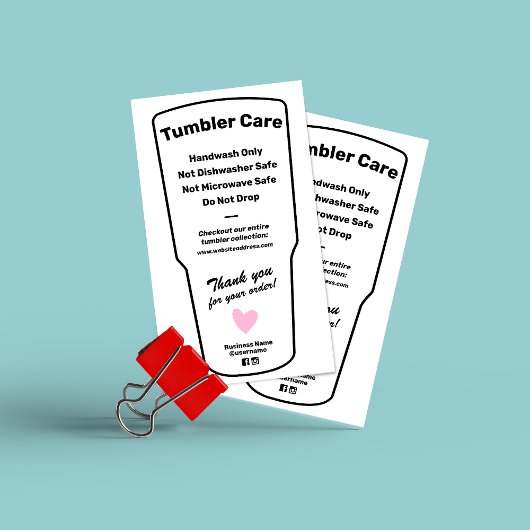 Tumbler 気に Instructions Business Card 名刺
