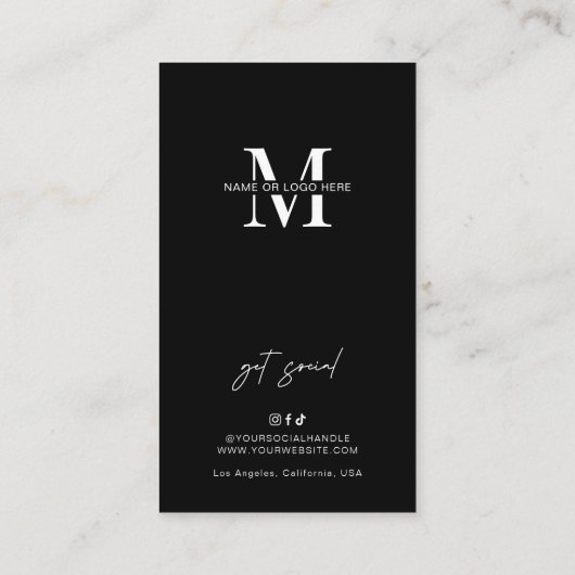 Tumbler Cup Care Instructions Minimalist Logo 名刺 (裏面)