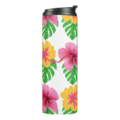 Tumbler with tropical flowers  タンブラー (回転左)