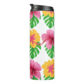 Tumbler with tropical flowers  タンブラー (回転右)