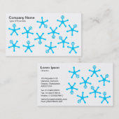 Tumblers – スカイブルー付き白 名刺 (正面/裏面)