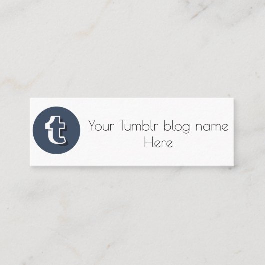 tumblrの名刺 スキニー名刺 (正面)