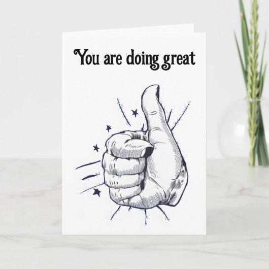 Tumbsアップペンスケッチ カード (正面)