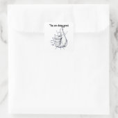 Tumbsアップペンスケッチ スクエアシール (バッグ)