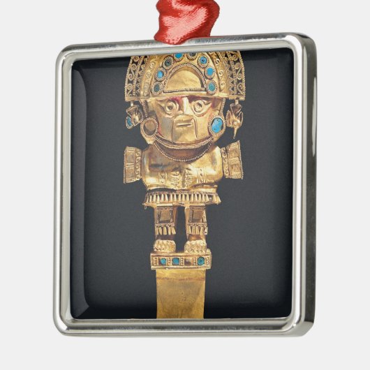 Tumiか正式のナイフの形をした メタルオーナメント (左)