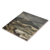 Tummel Bridge, Perthshire, c.1801-03 (パネル上の油) タイル (側面)