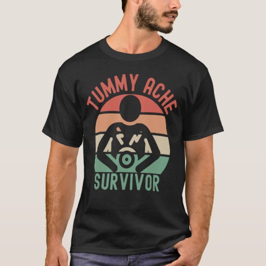 Tummy Ache遺族ヴィンテージ腹痛メンズ6 Tシャツ (正面)