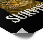 Tummy Ache Surviver CatミームおもしろいKitten Gift Men ポスター (角)