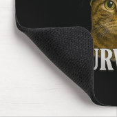 Tummy Ache Surviver CatミームおもしろいKitten Gift Men マウスパッド (コーナー)