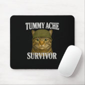 Tummy Ache Surviver CatミームおもしろいKitten Gift Men マウスパッド (マウス)