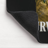 Tummy Ache Surviver CatミームおもしろいKitten Gift Men マウスパッド (コーナー)