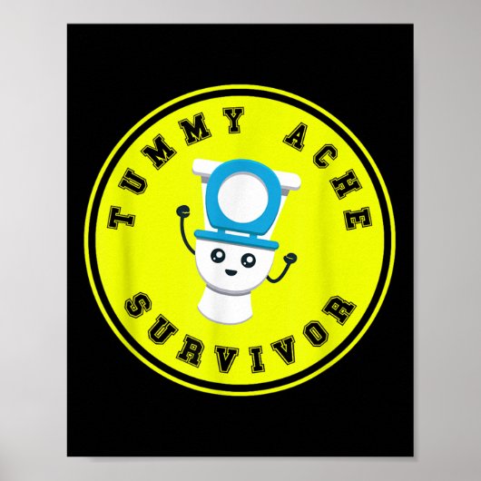 Tummy Ache Surviver Shirt – 胃おもしろい病 ポスター (正面)