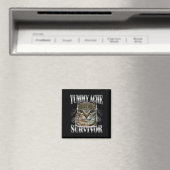 Tummy Ache Survivor おもしろい Catミーム皮肉引用文 マグネット (インサイチュ (食洗機))