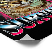 Tummy Ache Survivor Cat Meme Funny Saying Cats Ani ポスター (角)