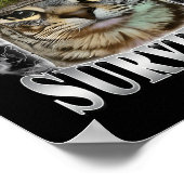 Tummy Ache Survivor Funny Cat Meme  ポスター (角)