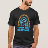 Tummy Ache Survivor Rainbow Leopard  Stomach Ache  Tシャツ (正面)
