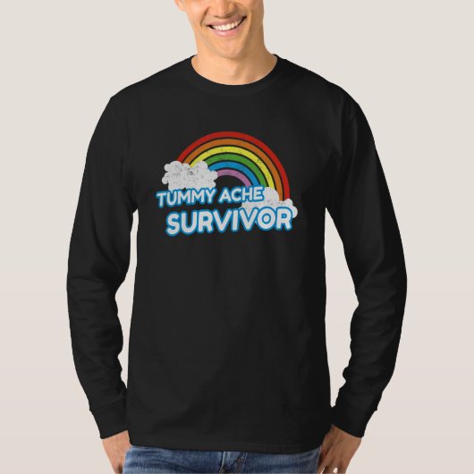 Tummy Ache Survivor   Stomach Ache IBS Rainbow Tシャツ (正面)