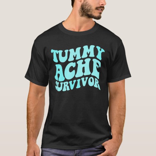 Tummy Ache Survivor Stomachache   Kids Tummy Ache Tシャツ (正面)