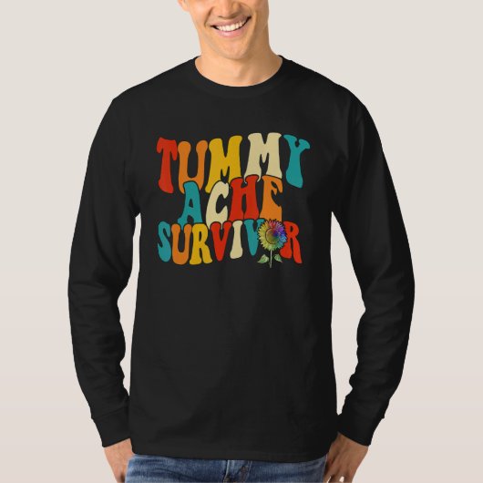 Tummy Ache Survivor  Women Stomachache Girls Sun F Tシャツ (正面)