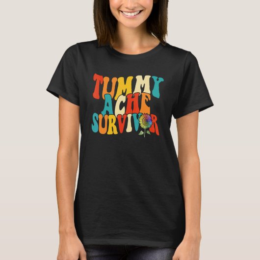 Tummy Ache Survivor  Women Stomachache Girls Sun F Tシャツ (正面)