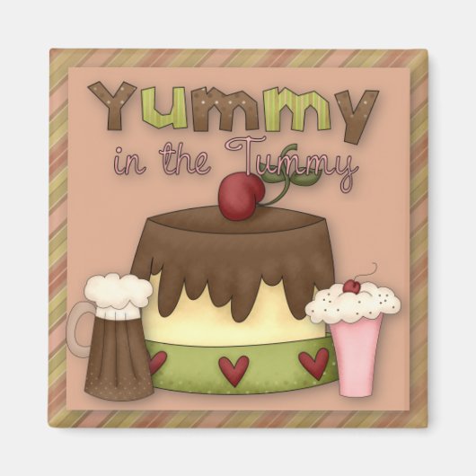 Tummy Sweet Treats Magnetで美味しい マグネット (正面)