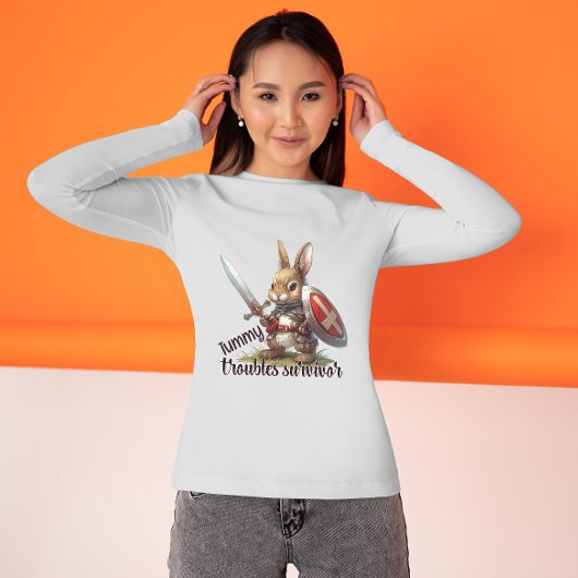 Tummy Troubles Survivor – Brave Bunny Edition Tシャツ