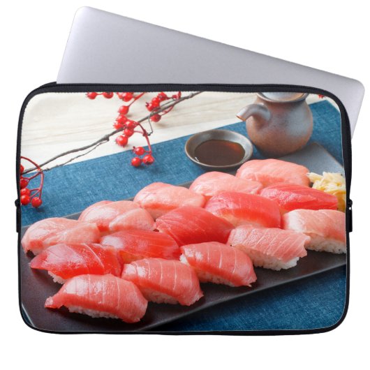 Tuna Celebration – Laptop Sleeve by SUSHIMI ラップトップスリーブ (正面)