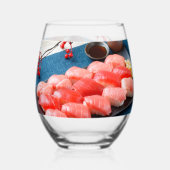 Tuna Celebration Wine Glass – SUSHIMI Collection ステムなしワイングラス (裏面)