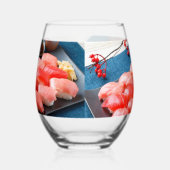 Tuna Celebration Wine Glass – SUSHIMI Collection ステムなしワイングラス (左)