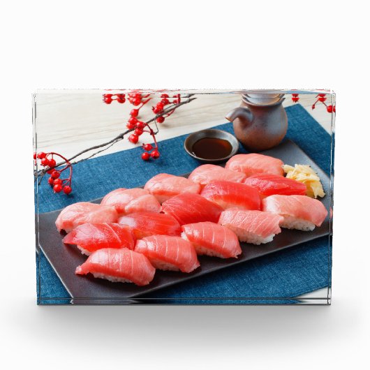 Tuna Dream – Elegant Red & Blue Photo Block フォトブロック (正面)