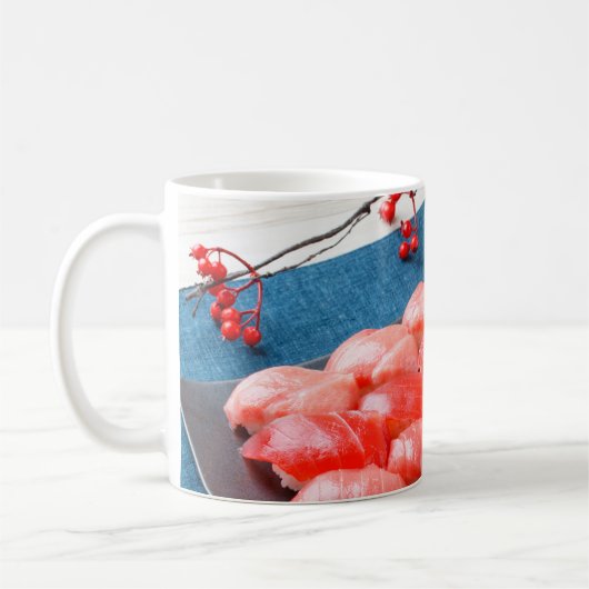 Tuna Feast – Japanese Sushi Harmony Mug コーヒーマグカップ (左)
