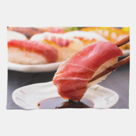 Tuna Nigiri & Soy Sauce Dip キッチンタオル