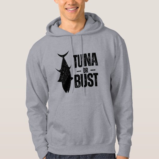 Tuna Or Bust Funny Fishing パーカ (正面)