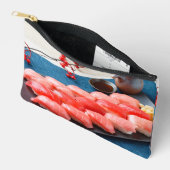 Tuna Parade Pouch – Elegant Sushi Design アクセサリーポーチ (見開き)