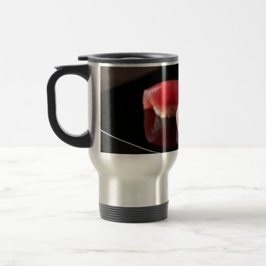 Tuna Trio – Refined Sushi Reflection Travel Mug トラベルマグ (左)