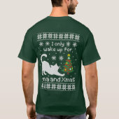 Tuna & Xmas – Pixel Cat Ugly Christmas  Tシャツ (裏面)