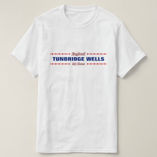 TUNBRIDGEの井戸-私の家庭のイギリス; ハート Tシャツ (デザイン正面)