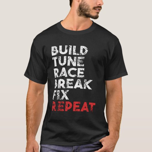 Tuneレースブレイク修正の繰り返し Tシャツ (正面)
