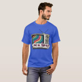 Tune Inrip Out サイケデリックV レトロ 70年代 ガール Tシャツ (正面フル)