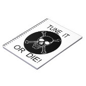 Tune ItまたはDie Circleスカルノートパッド ノートブック (左側)
