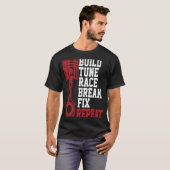 Tune Race Break Fixの繰り返し整備士 Tシャツ (正面フル)